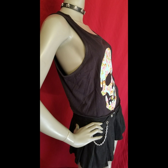 ‼SOLD‼Kitten Skull Crop Top - Picture 5 of 8